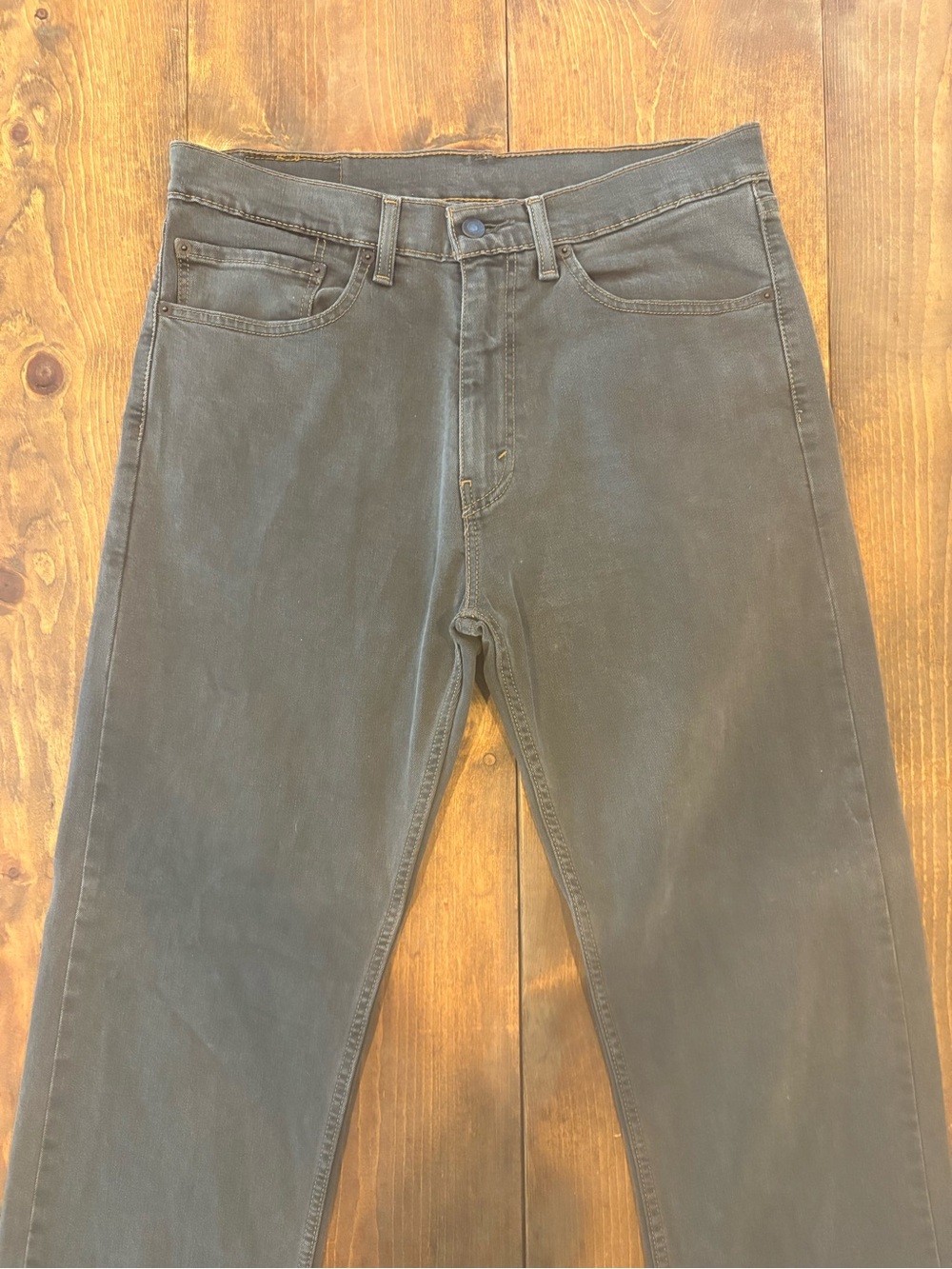 Levi's 505 Straight Leg Jeans Gray Black W34 L36